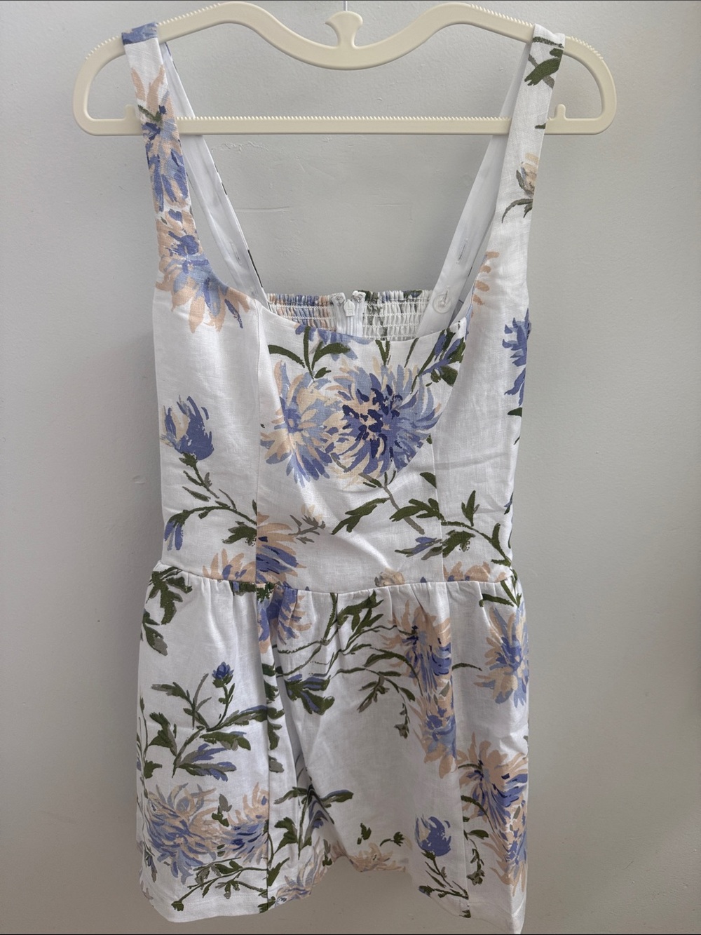 Reformation Floral Dress in White & Blue Size 10 NWT with tags